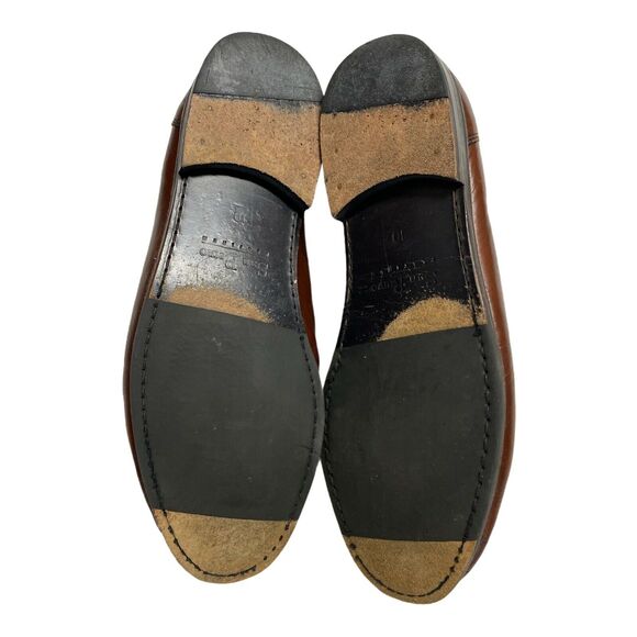 San Remo Platinum Men's Brown Leather Loafers Shoes sz 10 Made in Spain - Picture 2 of 9